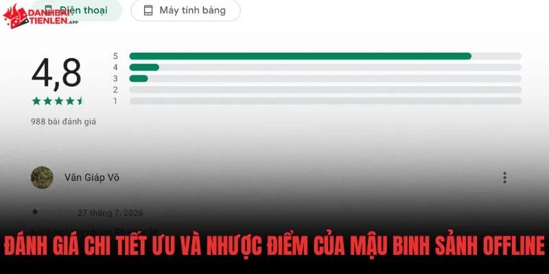 Ưu nhược điểm chi tiết của game Mậu Binh Sản Offline Android