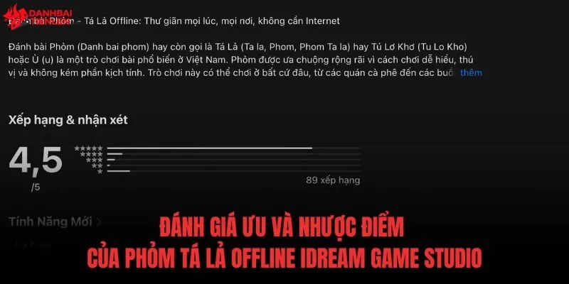 Phân tích ưu nhược điểm và trải nghiệm thực tế của trò chơi