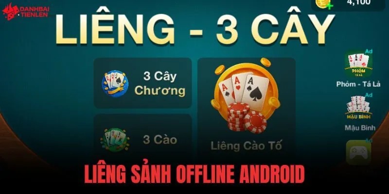 Liêng Sảnh Offline Android giúp bạn đánh bài 3 cây mượt mà không cần mạng Wifi hay 4G. Tải ngay app từ CH Play để đấu trí AI và nhận xu miễn phí.