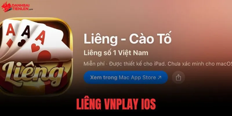 Liêng VNPlay Ios chính là tựa game cào tố offline siêu nhẹ 114MB. Tải ngay bản chuẩn trên App Store để đánh bài mượt mà không cần mạng internet.