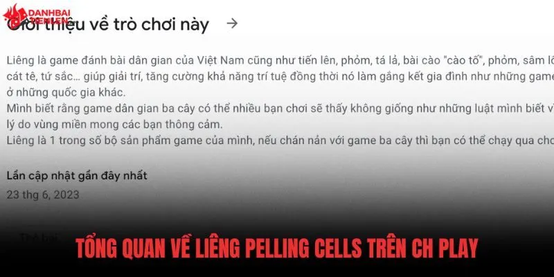Thông tin cơ bản về Liêng Pelling Cells Android siêu nhẹ