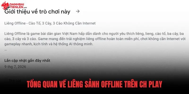 Ứng dụng Liêng Sảnh Offline Android cho thiết bị di động