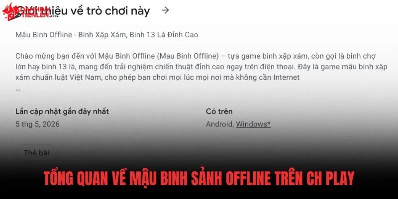Môi trường giả lập an toàn của Mậu Binh Sảnh Offline Android